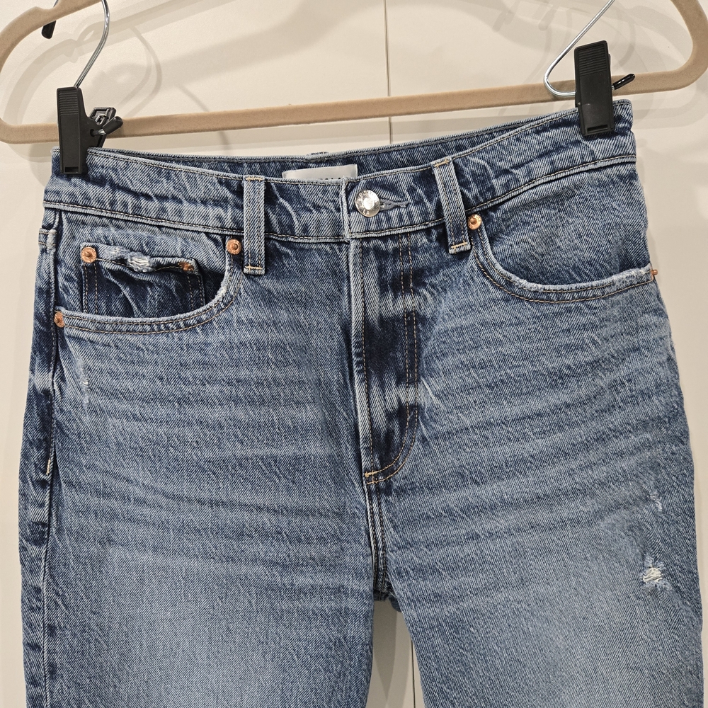 Pistola Jeans 27P Light Med Wash Button Fly Straight Leg Classic Preppy Capsule - Picture 3 of 11